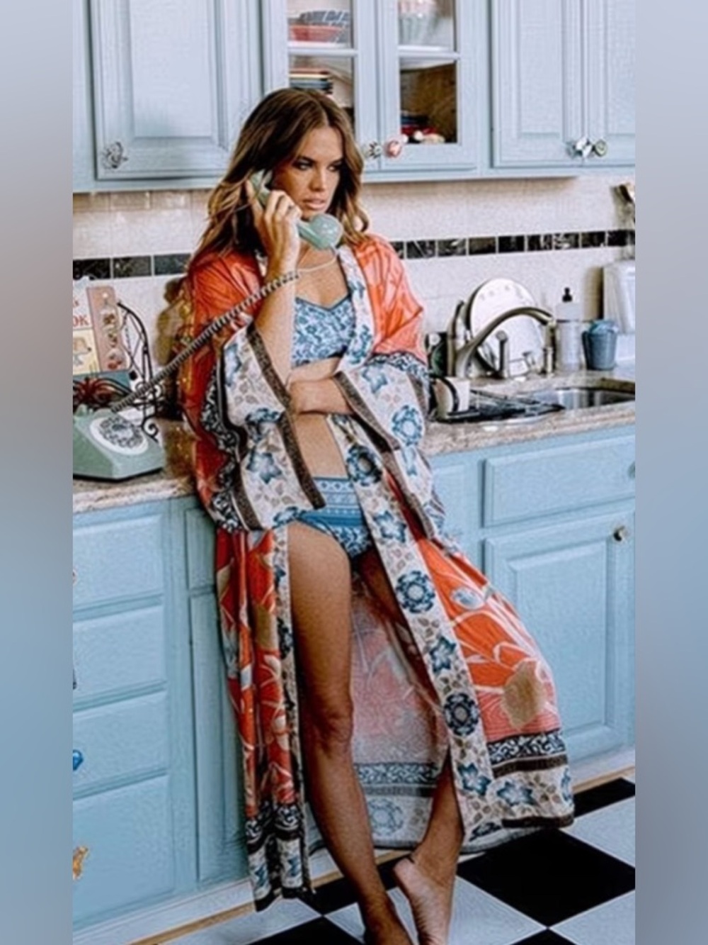 Birds of Paradise Kimono Beach Coverup